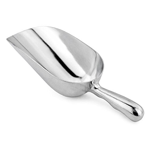 34547 One Piece Cast Aluminum Round Bottom Bar Ice Flour Utility Scoop