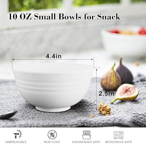 Wheat Straw Snack Bowls 10oz Set of 8