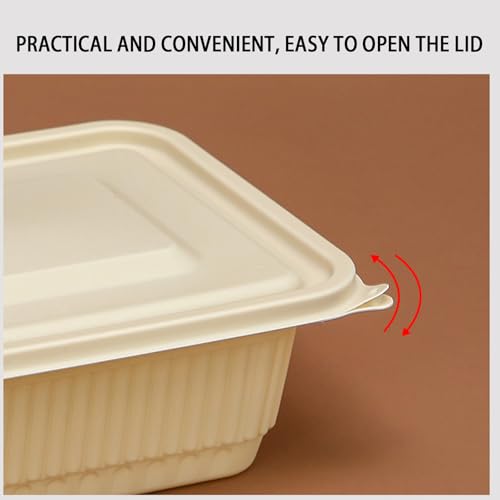 50 Pack of 3 Compartment Disposable Biodegradable containers (50 Count)