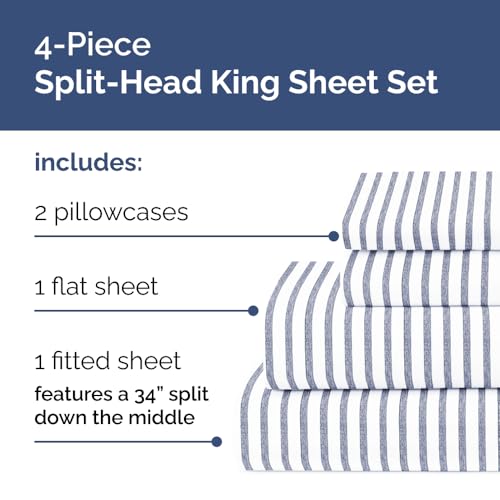 Flex Top Split Head King 4 Piece Sheet Set