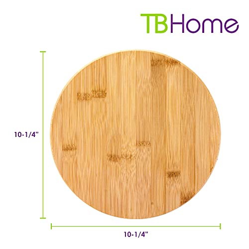 10 Inch Bamboo Lazy Susan Turntable for Kitchen
