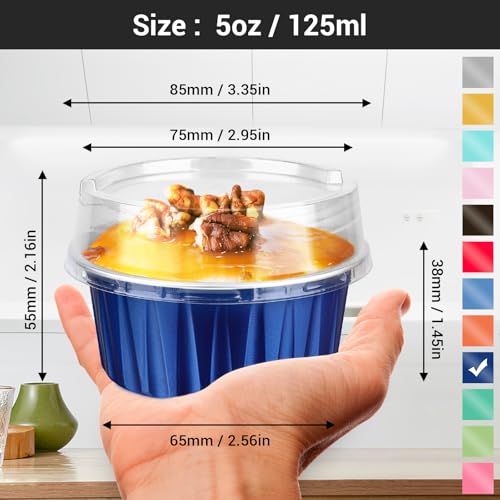 Mini Aluminum Pans with Lids (60 Count)