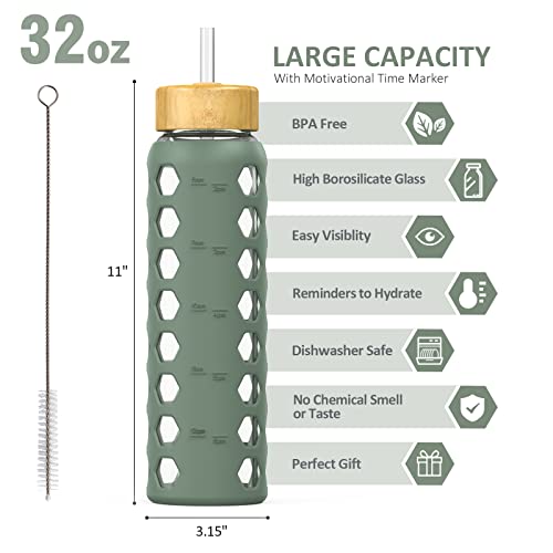 Glass Water Bottle