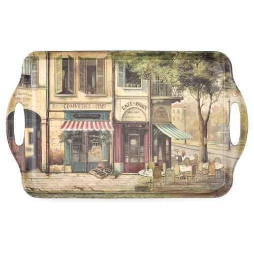 Parisian Scenes Melamine Rectangular Serving Tray