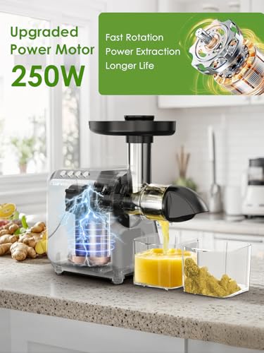 Cold Press Slow Juicers with Electric Coffee Grinder for Home & Office