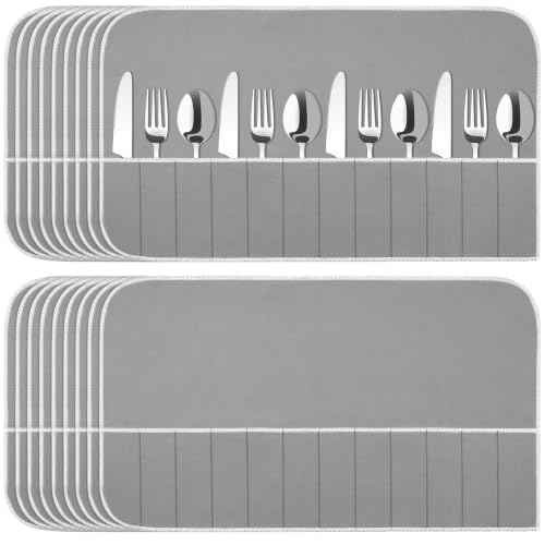 18 Pcs Anti Tarnish Silverware Storage Bags Felt