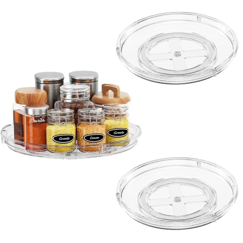 3 Pack 9'' Lazy Susan Organizer Turntable for Cabinet