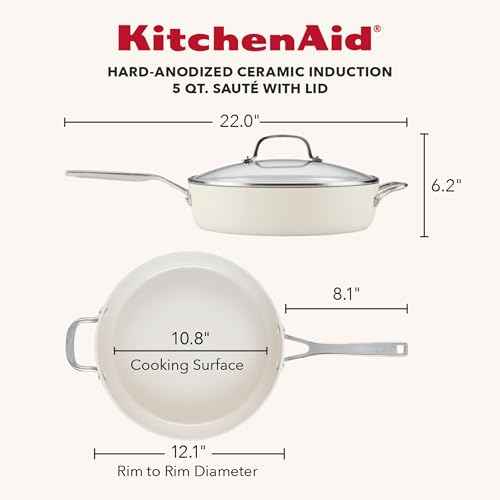 Hard Anodized Ceramic Saute Pan with Lid