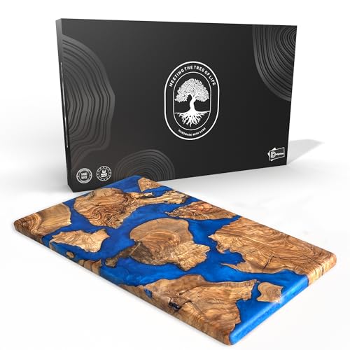 Handmade Olive Wood Resin Cutting Board