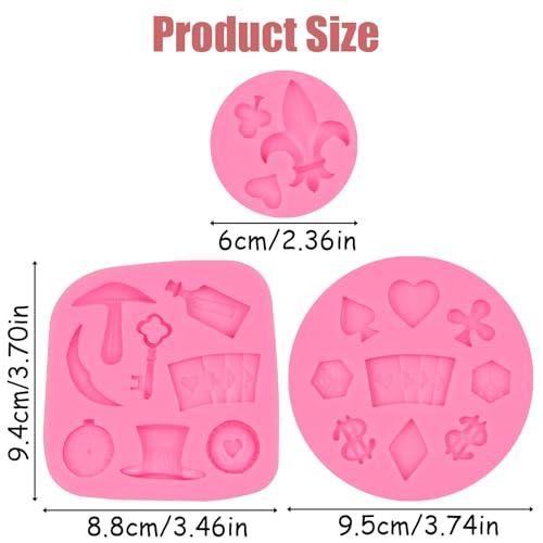 Poker Silicone Molds 3 Pcs