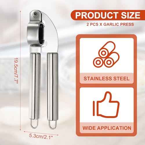 2pcs Garlic Press