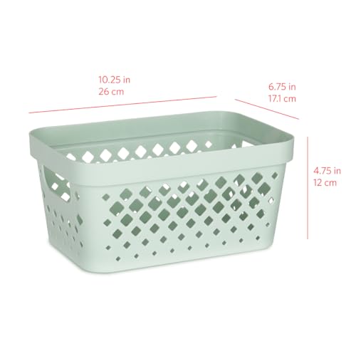 Plastic Baskets for Organizing (6 Count)