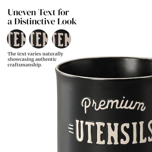 7.2" Large Ceramic Utensil Holder for Kitchen Counter