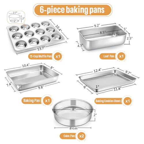 6 Piece Baking Pans set (6 Count)
