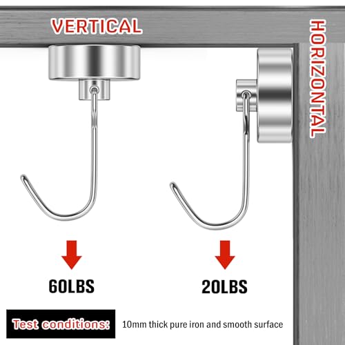 20 Pack Silver Metal Magnetic Hooks (20 Count)