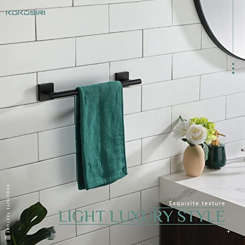 Bathroom Towel Bars 12 Inch Towel Ring Matte Black 30CM Hand Towel Holder for Bath Kitchen Wall Stainless Steel B4005BK