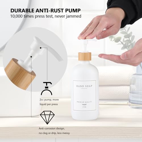 White Glass Soap Dispenser (2 Count)