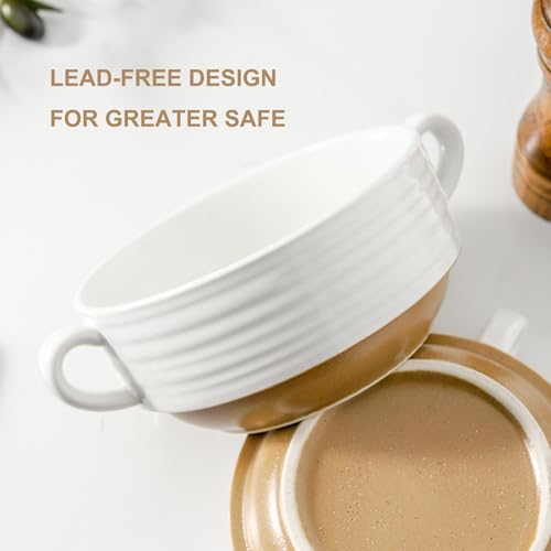 Ceramic Soup Bowls with Handles