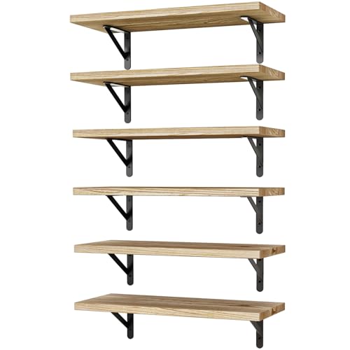 16.5in Floating Shelves for Wall (6 Count)