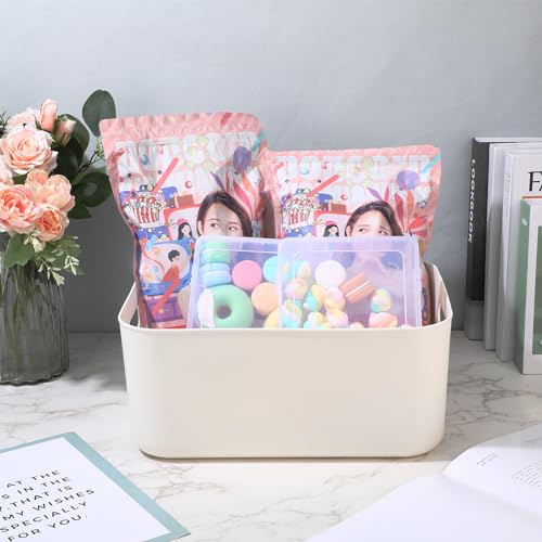 White Plastic Storage Bins (10 Count)