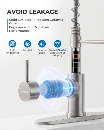 Utility Sink Faucet with Sprayer and Soap Dispenser