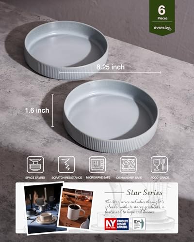 Star 8.25" Pasta Bowls Set of 6 (6 Count)