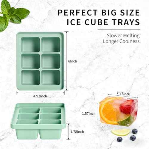 Large Silicone Ice Cube Tray Set of 3 (3 Count)