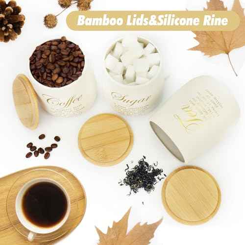 Coffee Tea Sugar Container Set of 3 (60 Ounce)
