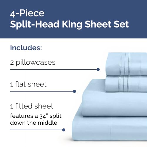 Flex Top Split Head King 4 Piece Sheet Set
