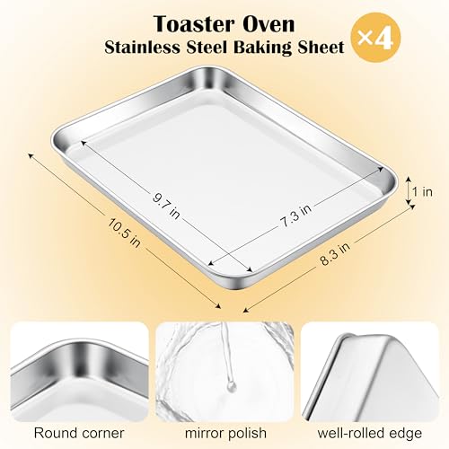 10.5” x8.3” Baking Sheet Set of 4 (4 Count)