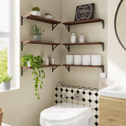23.6in Floating Shelves for Wall Home Decor (6 Count)