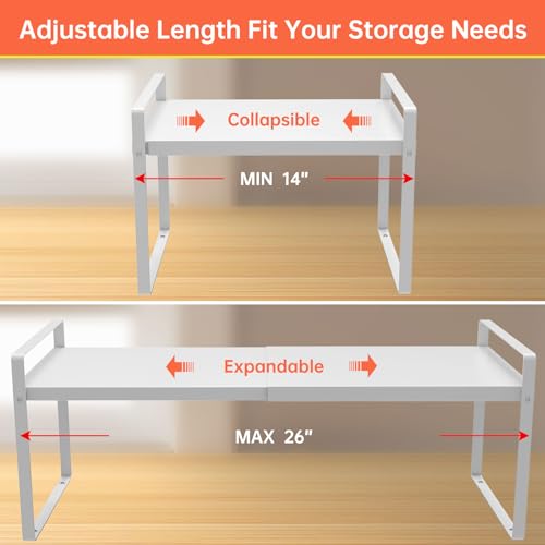 Expandable Cabinet Shelf Organizer for Kitchen 11" (2 Count)