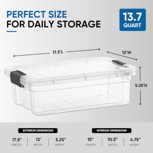 Clear Storage Boxes with Lids (2 Count)