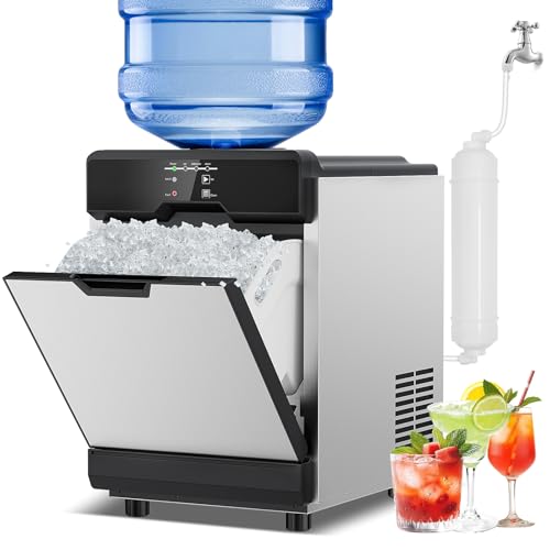 70 lbs Nugget Ice Maker Countertop Portable Dual Water Self