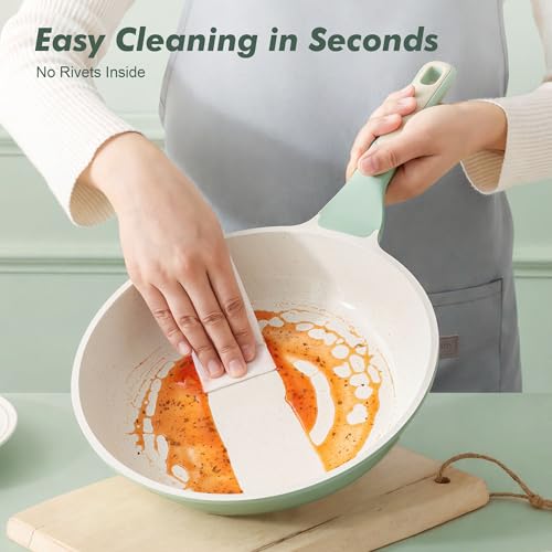 9.5In Nonstick Ceramic Frying Pan with Lid