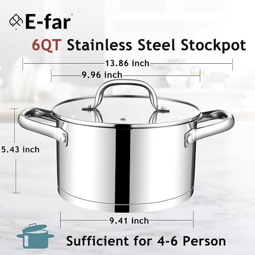 6 Quart Stock Pot with Lid