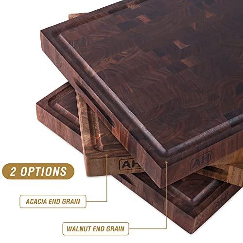 Large Walnut Wood End Grain Cutting Board 17x13x1.5" Butcher Block