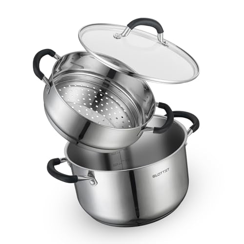 6 Quart Stainless Steel Stock Pot with Steamer