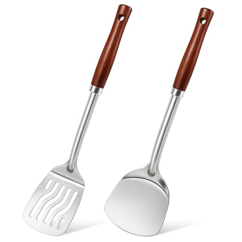 2 Pcs Stainless Steel Spatulas Set (2 Count)