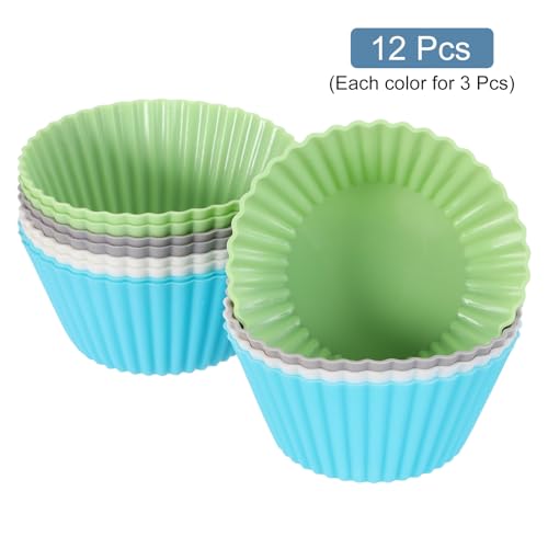 12Pcs Silicone Cupcake Liners