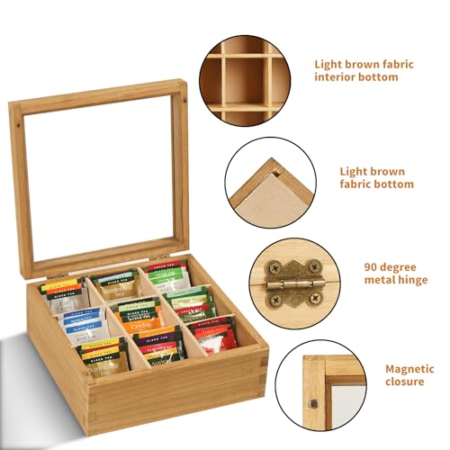 Wood Tea Bag Organizer