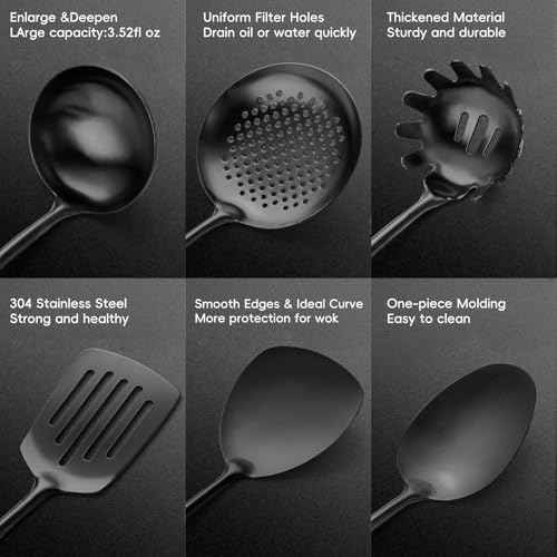 18 10 Stainless Steel Kitchen Utensils Set (10 Count)