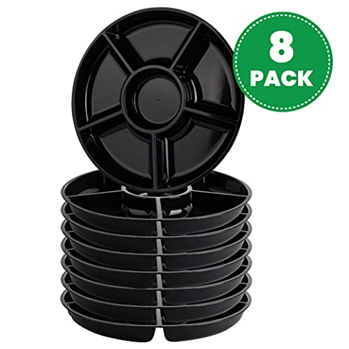 6 Sectional Round Plastic Serving Tray