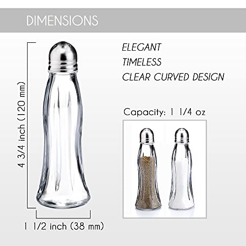 Salt and Pepper Shakers Glass Set (2 Count)