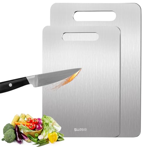 2 Pack Titanium Cutting Board