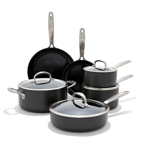 Enhanced 10 Piece Cookware Pots & Pans Set