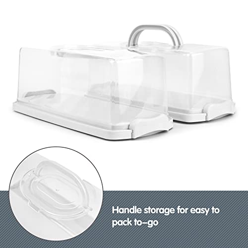 2 Pack Plastic Rectangular Bread Box with Clear Lid (2 Count)