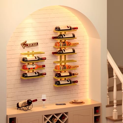 8 Tier Wall Mount Wine Rack (8 Count)