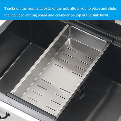 26 inch Black Drop in Kitchen Sink