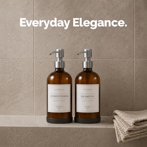 Amber Glass Soap Dispenser (2 Count)